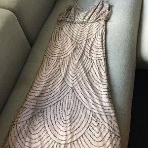 Adrianna Papell dress - Art Deco 12P champagne